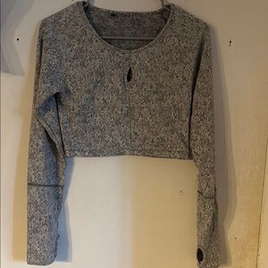 Gray Long Sleeve Women's Top